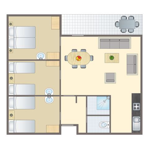 Bungalow 6 personen - 6B2